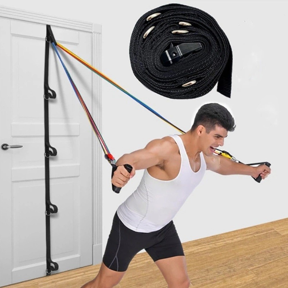 Pull Up Assist Band - ホームフィットネス ドアアンカーストラップ 穴あけ不要 エクササイズ器具 バックルベルト 多機能ドアバンド