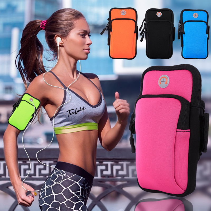 Crossfit Training - スマートフォン用携帯電話ホルダーポーチベルト、スポーツランニングアームバッグ、フィットネスアームバンドバッグ、ジョギングジムカバー、6インチ