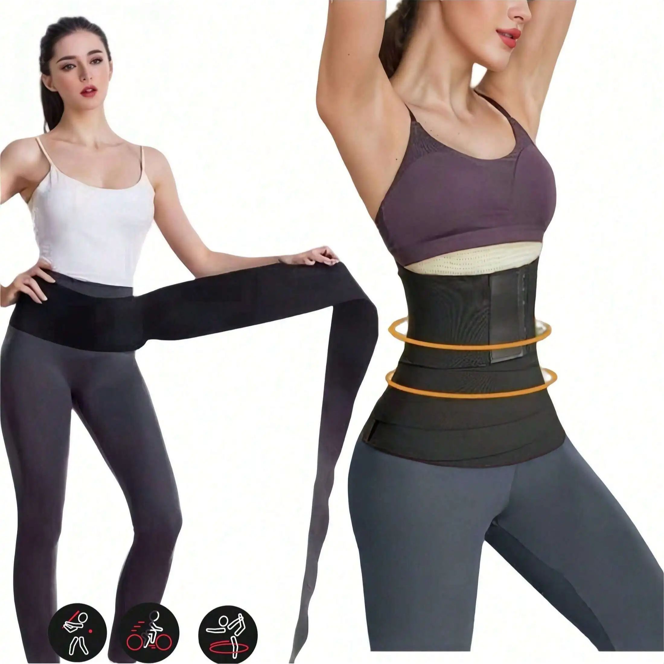 Pull Up Assist Band - 女性用ウエストバンド包帯ラップトリマー118インチベルトトレーナーシェイパーウェアお腹引き締めスリミング脂肪燃焼産後シェイプベルト