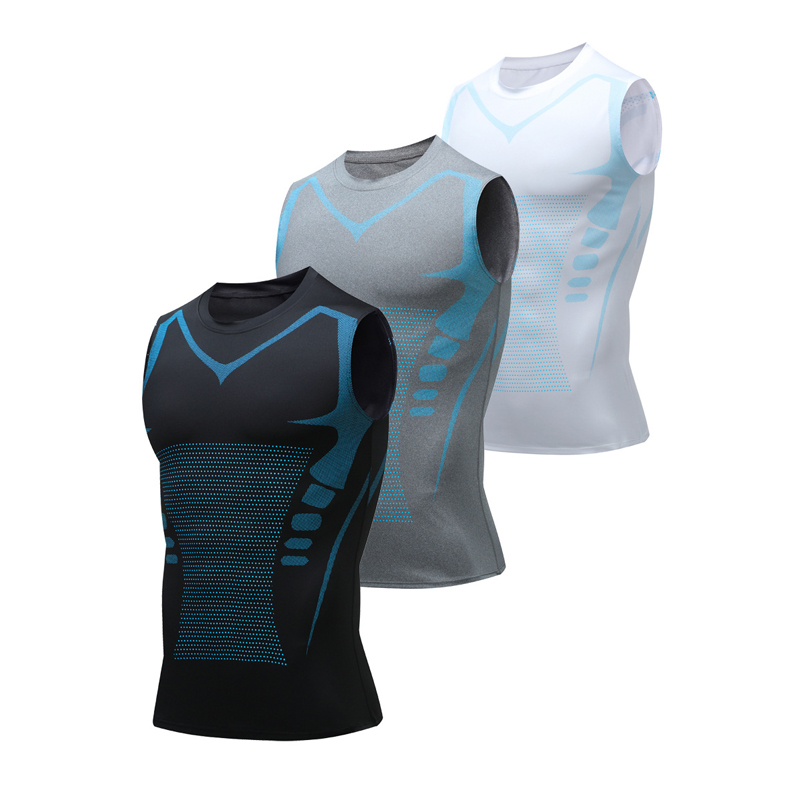 Crossfit Vest - 圧縮タンクトップ男性ジムシャツノースリーブ速乾性印刷スポーツウェア男性フィットネスボディービルベストワークアウト筋肉トップ