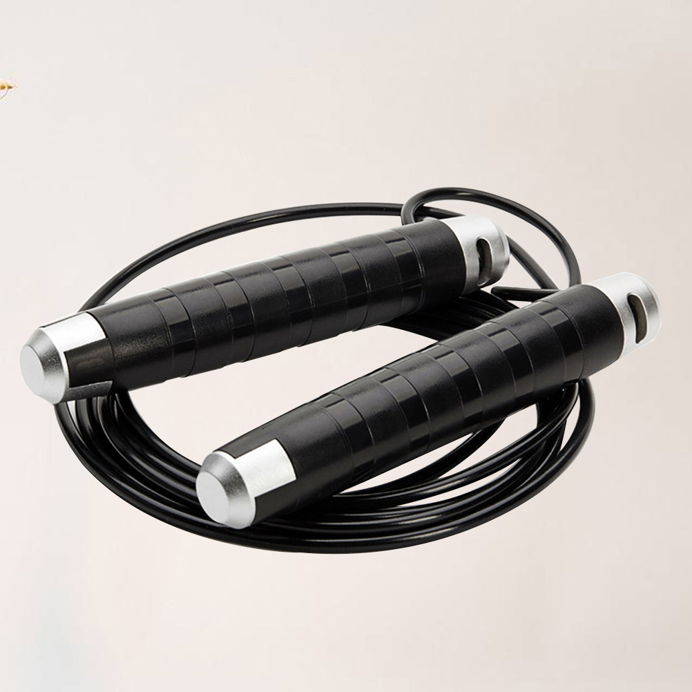 黒色スチールケーブルジャンプロープ、ベアリングシステム搭載、 - Jump Rope Speed Bearing のレビューと価格