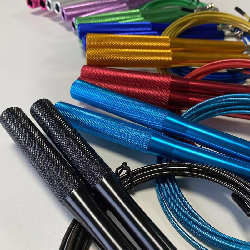 スピード縄跳び 調節可能な縄跳び 軽量アルミニウム合金ハンド - Jump Rope Speed Bearing のレビューと価格