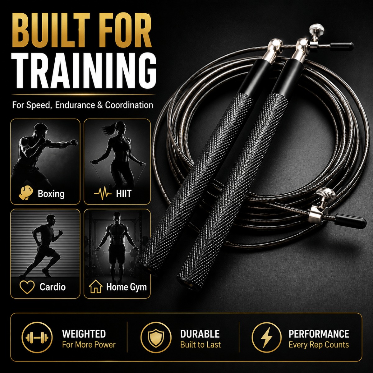 360度回転ボールベアリングスピードジャンプロープ、調節可能 - Jump Rope Speed Bearing のレビューと価格
