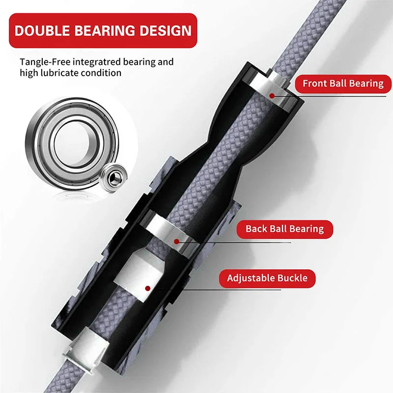 超軽量レーシングロープスキッピング高強度耐摩耗性ナイロン高速 - Jump Rope Speed Bearing のレビューと価格